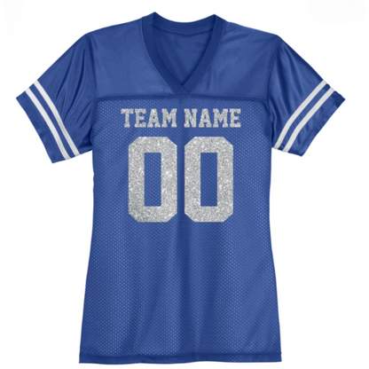 Custom Bling Glitter Football Jersey