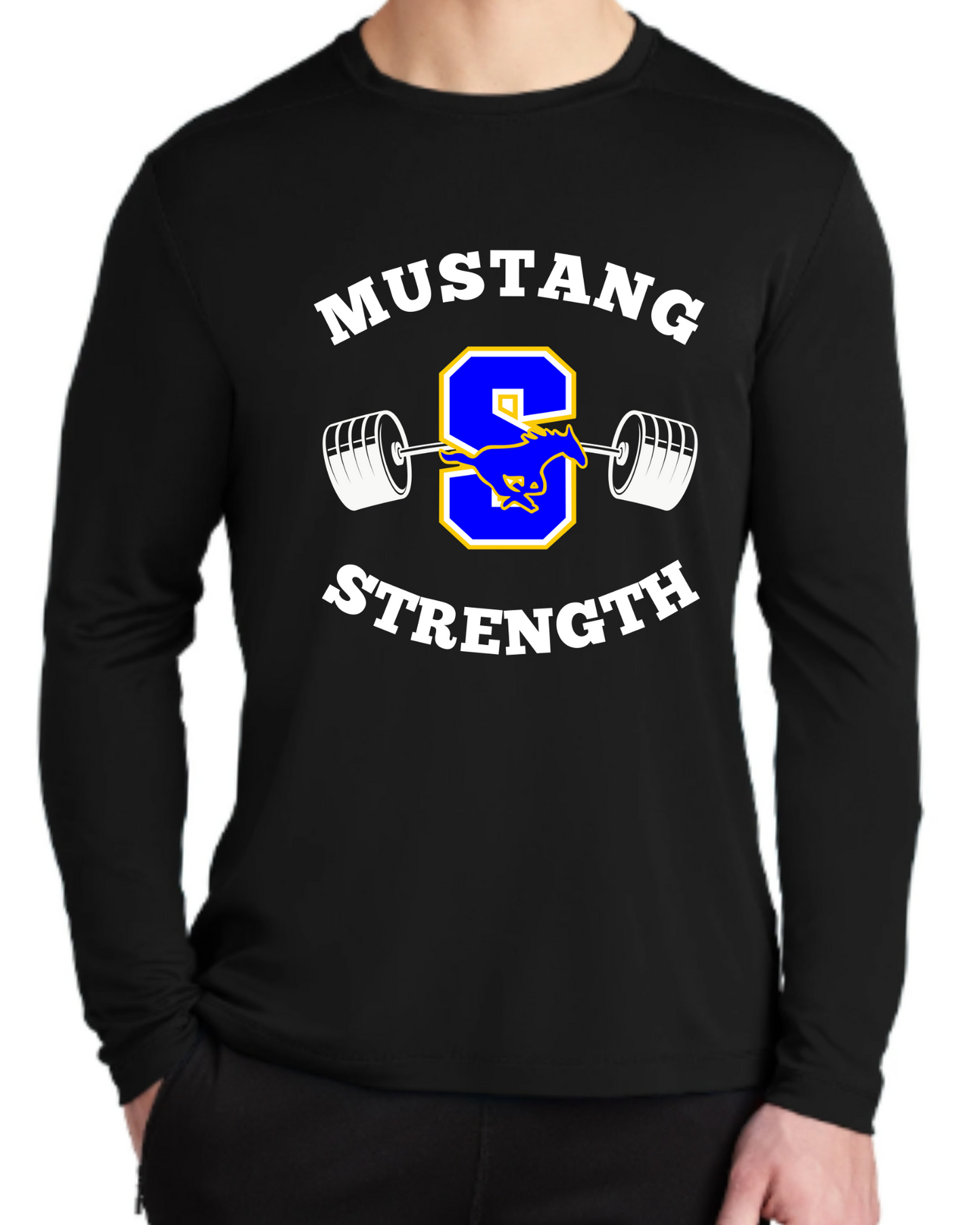 Sahuarita Mustang Strength Unisex Sport-Tek Super Soft Long Sleeve or Short Sleeve Dri-Fit Shirt