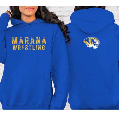 Marana Tigers Wrestling Design #2 Crewneck Sweatshirt or Hoodie Unisex and Youth