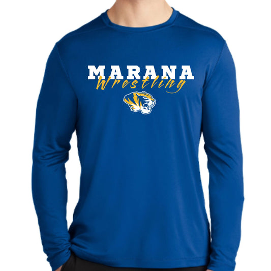 Marana Tigers Wrestling Design #1 Dri-Fit Performance Long Sleeve T-shirt Unisex and Youth