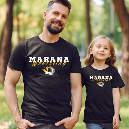 Marana Tigers Wrestling Design #1 Next Level Super Soft Cotton T-Shirt or Dri-Fit Performance T-shirt Unisex and Youth