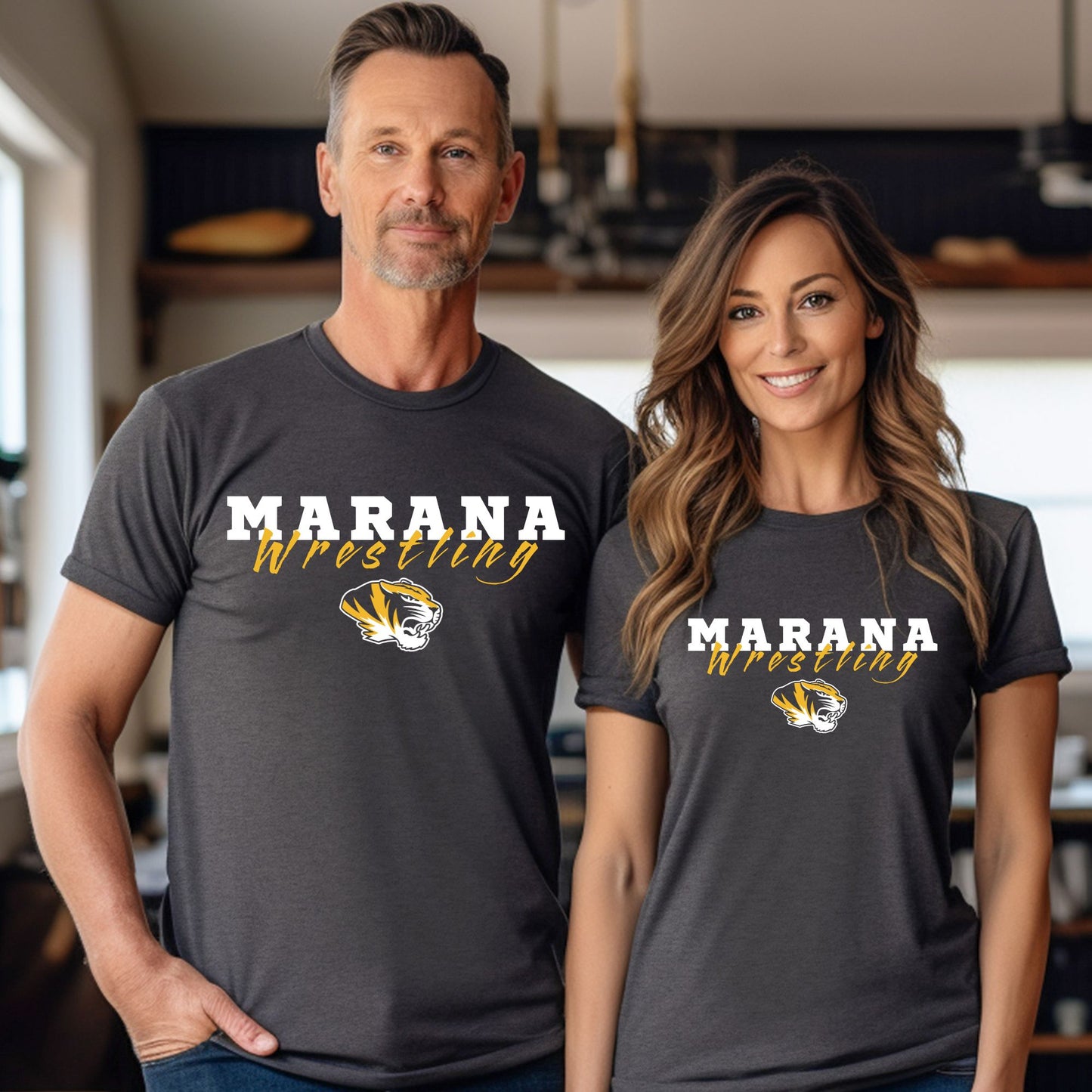 Marana Tigers Wrestling Design #1 Next Level Super Soft Cotton T-Shirt or Dri-Fit Performance T-shirt Unisex and Youth