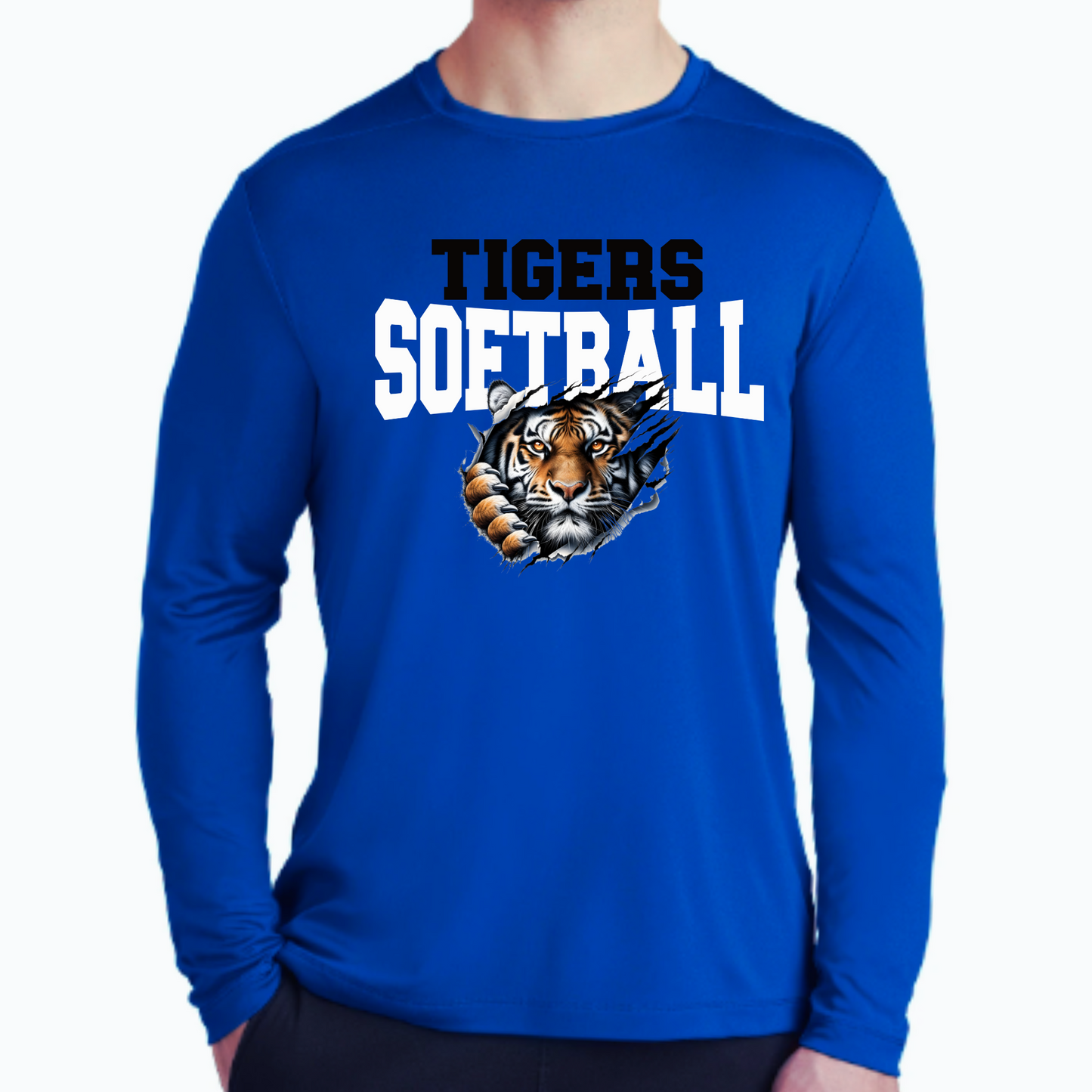 Marana Tigers Softball Unisex Sport-Tek Super Soft Dri-fit performance Long or Short Sleeve Shirt