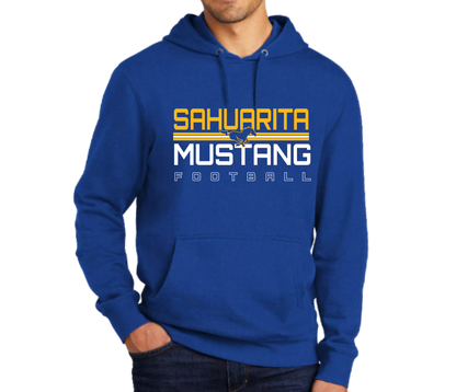 Sahuarita Mustangs Football 2024 Design #3 Unisex Hoodie or Women's Cropped Hoodie Royal Blue or Black