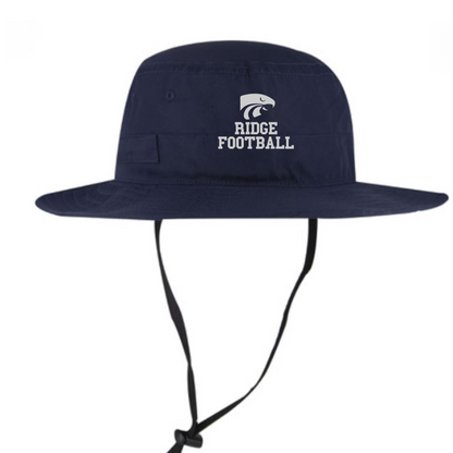 Ironwood Ridge Football Embroidered Otto Bucket Hat in Navy, Grey, or White