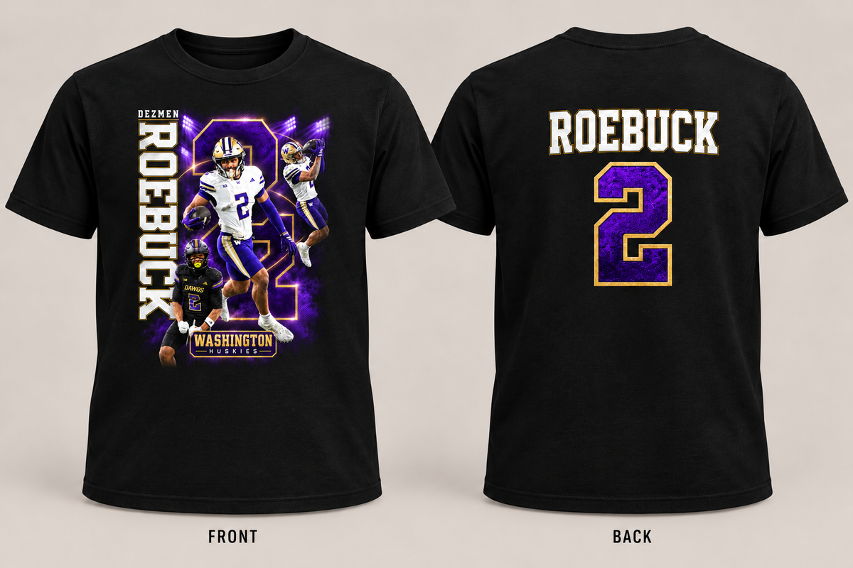 Roebuck Night Game Black Front Back front and back mockup