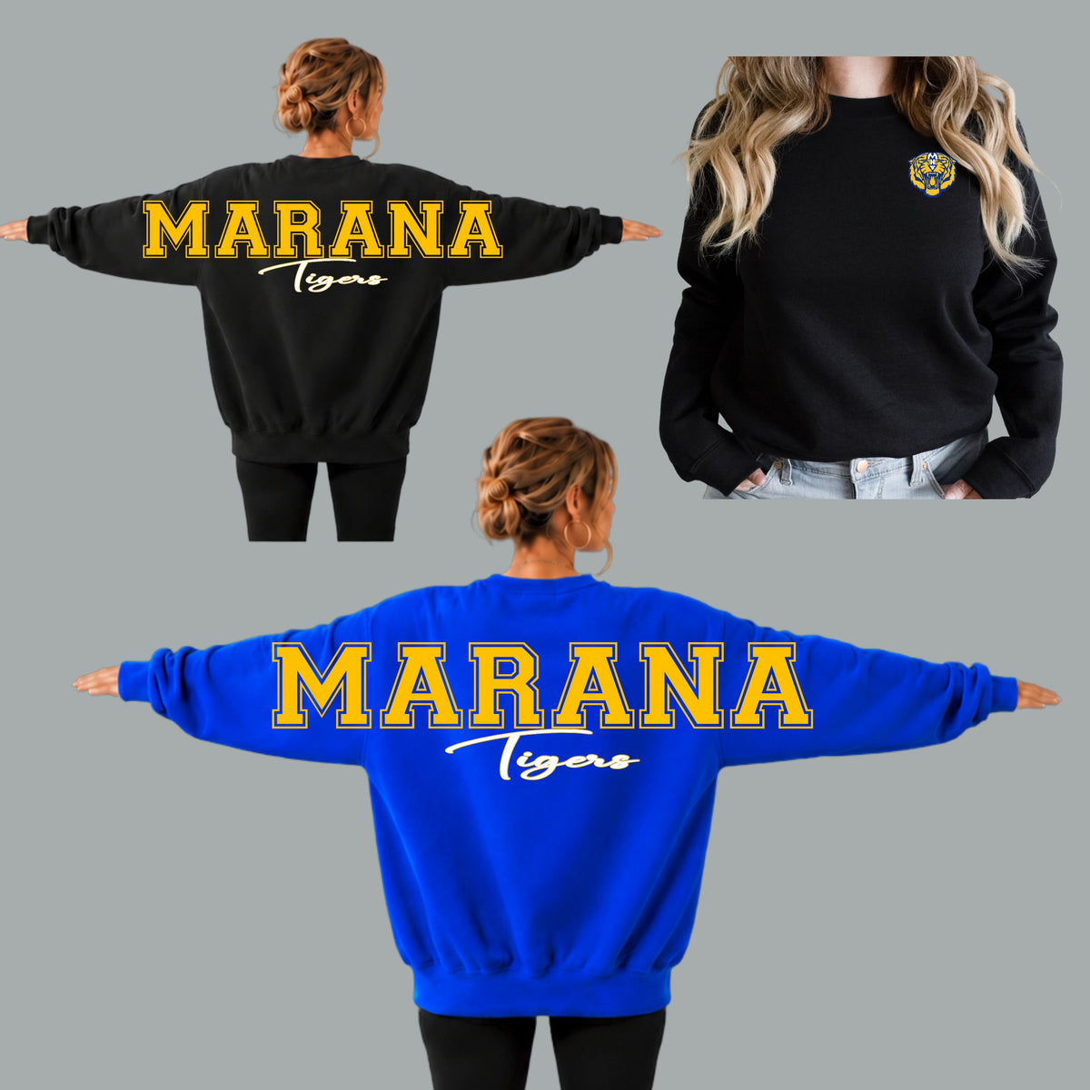 Marana Tigers Flag Football Unisex Crewneck Sweatshirt Oversized Design