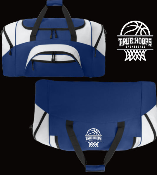 TRUE HOOPS BASKETBALL Embroidered Port Authority Large Colorblock Sport Duffel