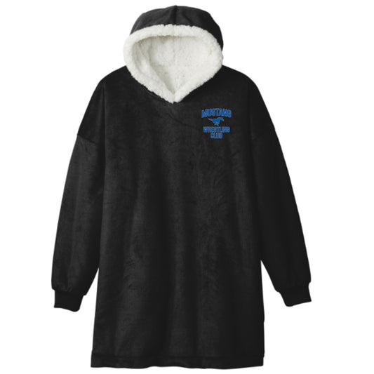 Mustangs Wrestling Club Embroidered Snuggie Wearable Blanket with Hood