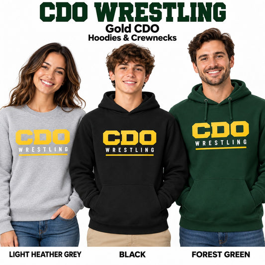 Gold CDO Wrestling hoodie and crewneck preview