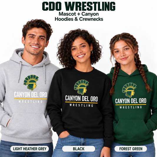 Mascot + Canyon Del Oro Wrestling hoodie and crewneck preview
