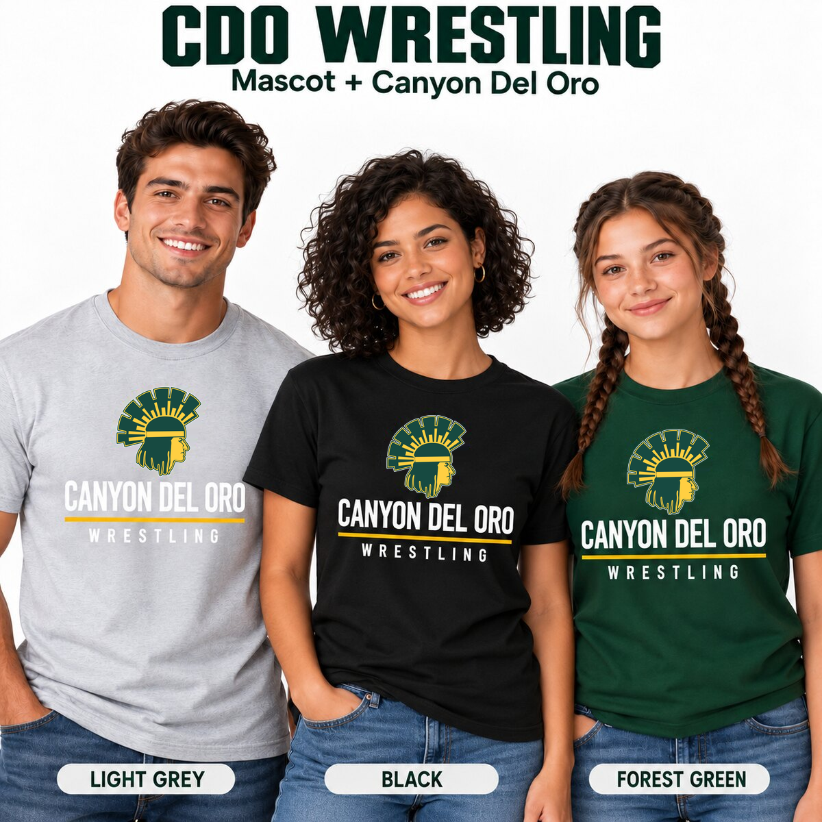 Mascot + Canyon Del Oro Wrestling shirt preview