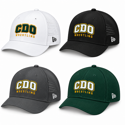 CDO Wrestling varsity #30 snapback hats in White, Black, Graphite and Flag Dark Green