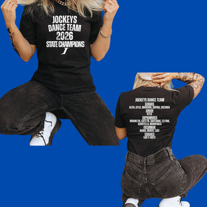 SHS Jockeys State Champion Bella Canvas Unisex or Women's Cut T-Shirt GLITTER OPTION