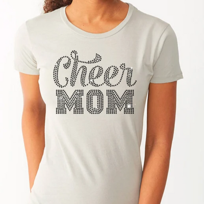 Cheer Mom Rhinestone T-Shirt - Customized for your school and colors