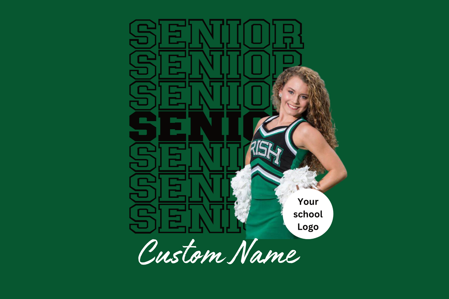 Fully Customized With picture Senior Shirt for any school or sport