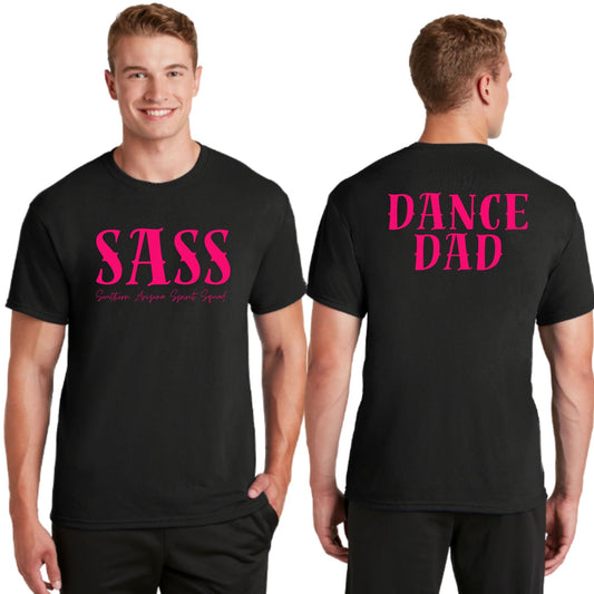 SASS 2025 Custom Dance Dad or Dance Mom, etc Distillery Font T-shirt Bella Canvas Women's, Youth, or Unisex T-Shirt