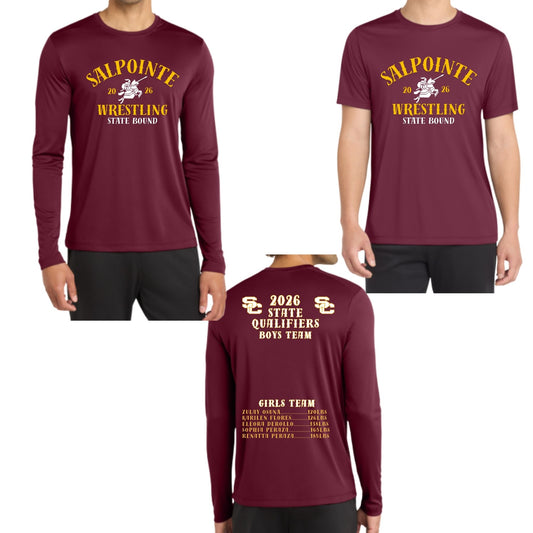 Salpointe Catholic Wrestling 2026 State Bound Dri-fit Long or Short Sleeve T-shirt