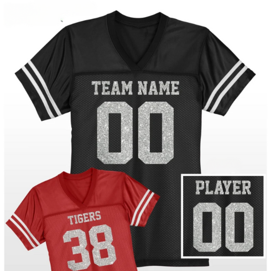 Custom Bling Glitter Football Jersey