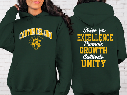 Canyon Del Oro Dorados Spiritline - Cheer - Pomline Moto Unisex Hoodie or Crewneck