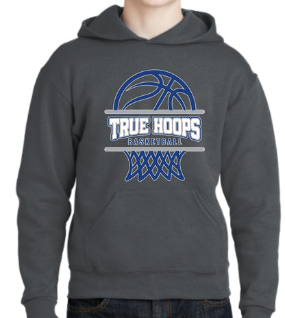 TRUE HOOPS BASKETBALL Hoodie or Crewneck Blue, Grey, or White