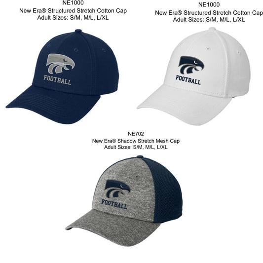 Ironwood Ridge Football Embroidered New Era Flexfit Ballcap in Navy, Grey, or White