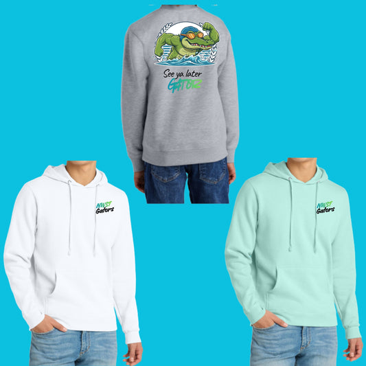 Gators Swim 2026 Logo District Super Soft Hoodie or Crewneck Youth or Unisex Adult