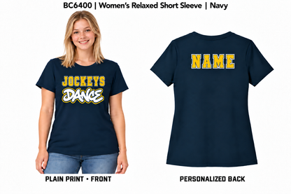 Jockeys Dance BC6400 navy regular print with personalized back name