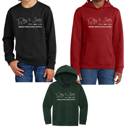 Play & Learn PAL Preschool District Super Soft Youth Hoodie Or Youth Crewneck Sweatshirt