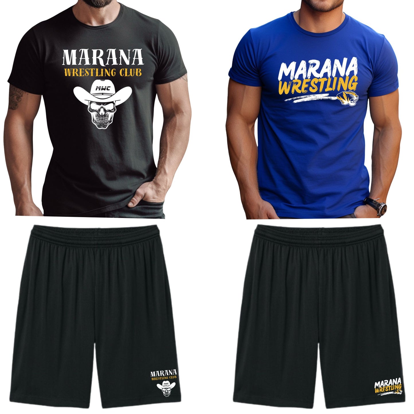 Marana Tigers Wrestling Package Coaches and Wrestlers Only 2 Shirts and 2 Shorts