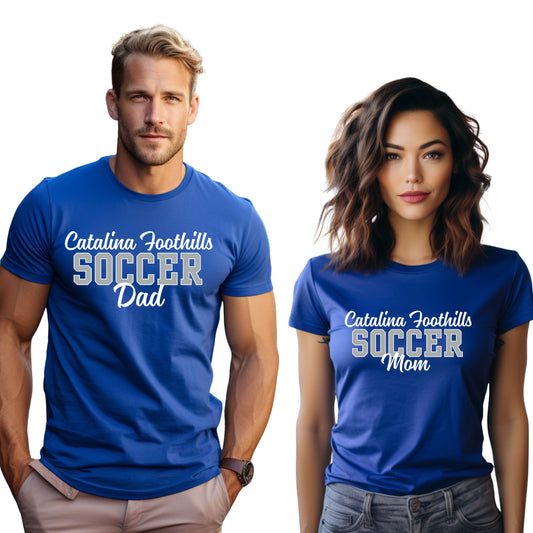 Catalina Foothills Soccer Custom Mom or Dad, etc Or Senior Mom or Dad and name on back Bella Canvas Women's or Unisex T-shirt, Crewneck Sweatshirt, or Hoodie