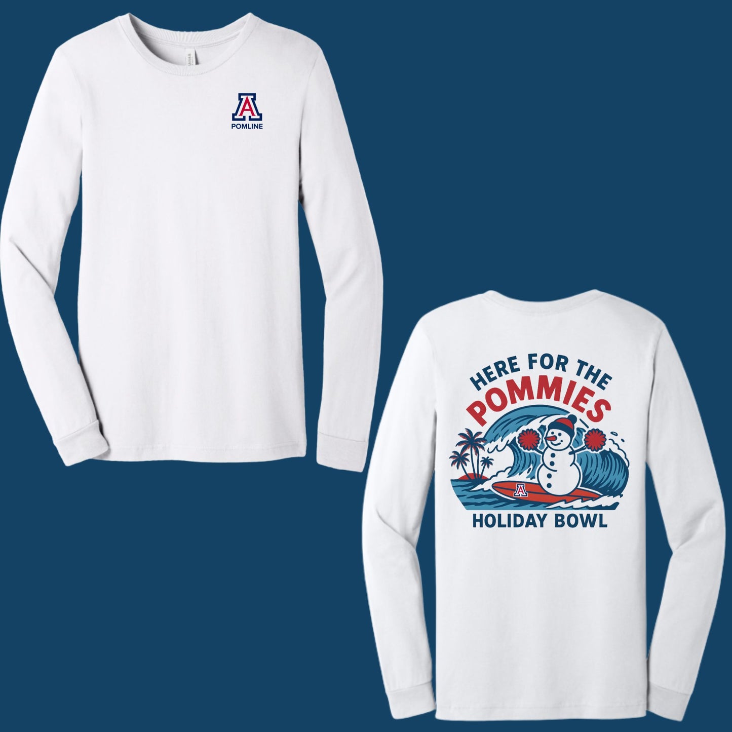 Arizona Pomline Holiday Bowl Short or Longsleeve Cotton or Dri-fit T-Shirts