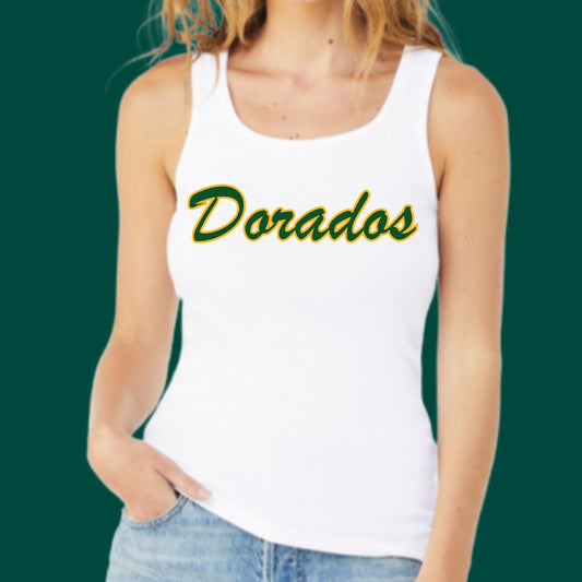 Canyon Del Oro Cheer White Fitted Tank #1