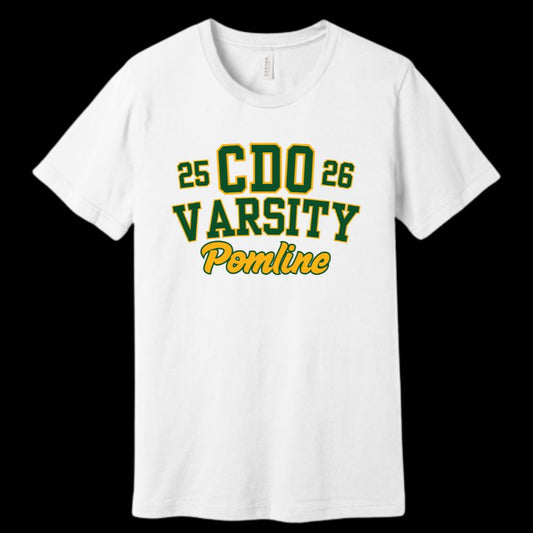 Canyon Del Oro Dorados Pomline White Varsity T-Shirt