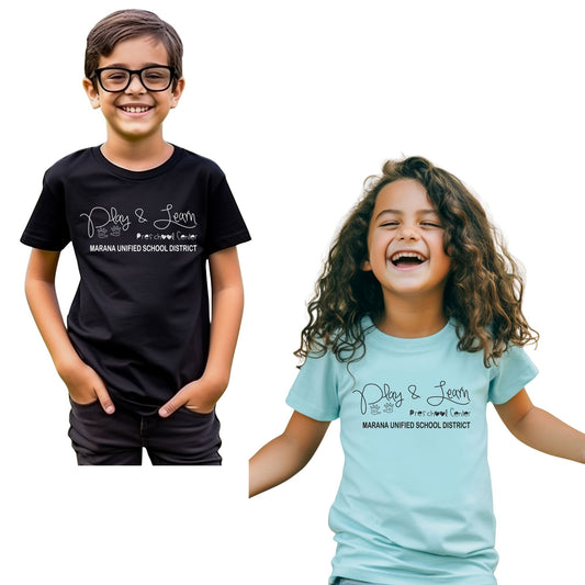 PAL Play & Learn Preschool Bella Canvas Youth T-Shirt, different color options to choose from