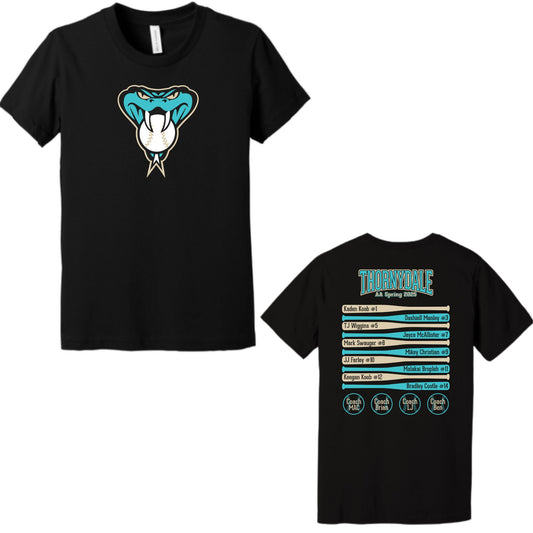 Thornydale Little League AA Baseball Diamondbacks Youth Black Cotton T-Shirt